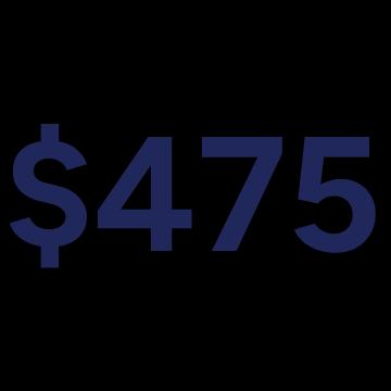 $475 - Local distribution starting price