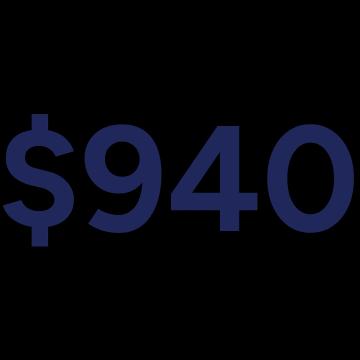 $940 - National distribution starting price